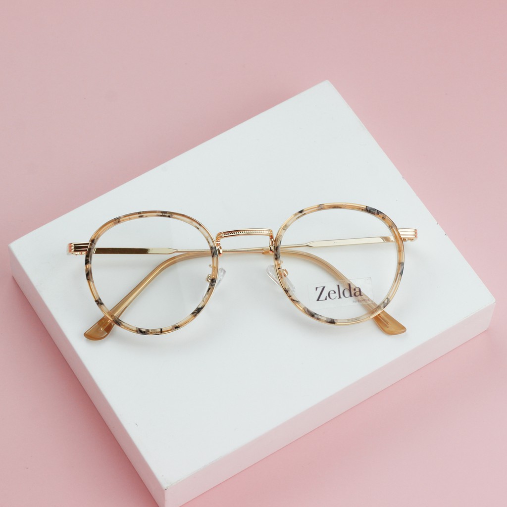 Gọng kính cận nam nữ lắp sẵn cận mắt kính tròn đổi màu, chống tia uv, ánh sáng xanh - GZ60131 Eyepro