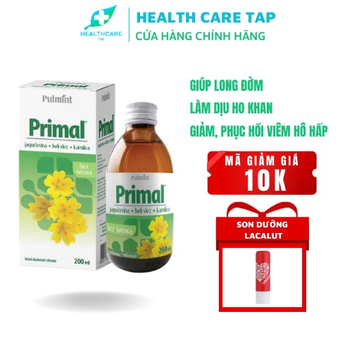 Siro Giảm Ho Không Đường Primal Syrup - Phù Hợp Với Người Tiểu Đường 150gr