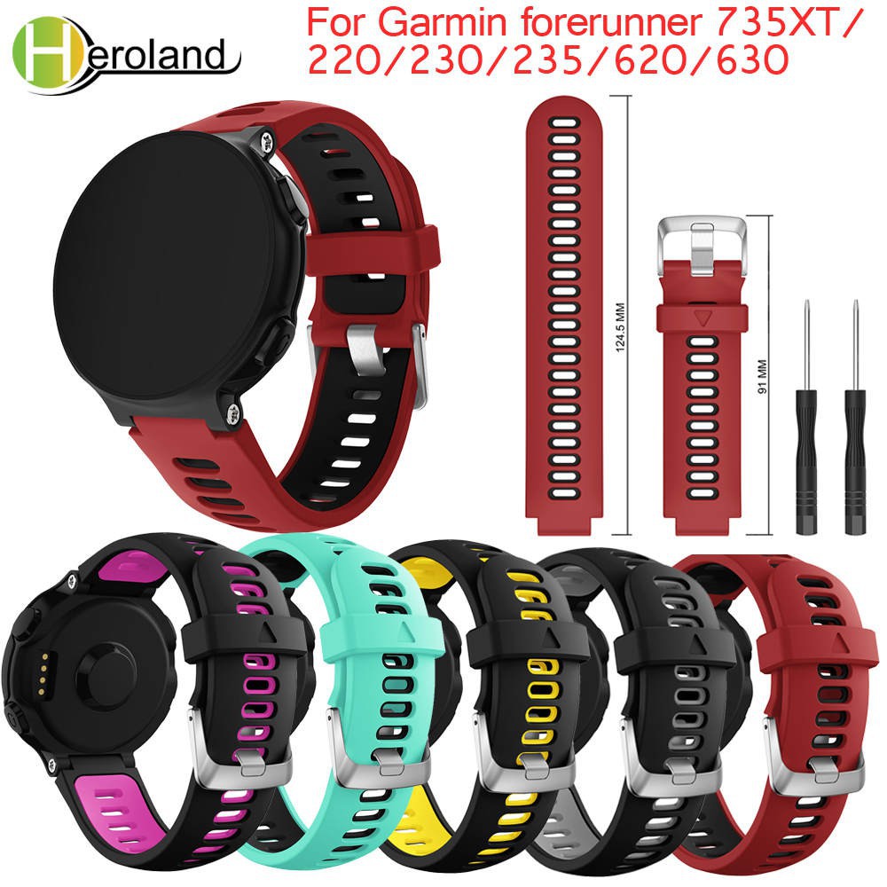 Dây đeo silicone thay thế cho đồng hồ thông minh Garmin forerunner 735XT/220/230/235/630