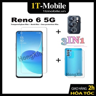 [Oppo] Kính Cường Lực + Cường Lực Camera + Film Sợi Carbon 3 Trong 1 Cho Oppo Reno5 4G/Reno 6 5G/Reno 6Z
