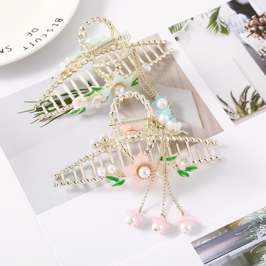 Kẹp Tóc Đính Hạt Ngọc Trai Giả Bằng Hợp Kim Phong Cách Hàn Quốc Cho Nữ