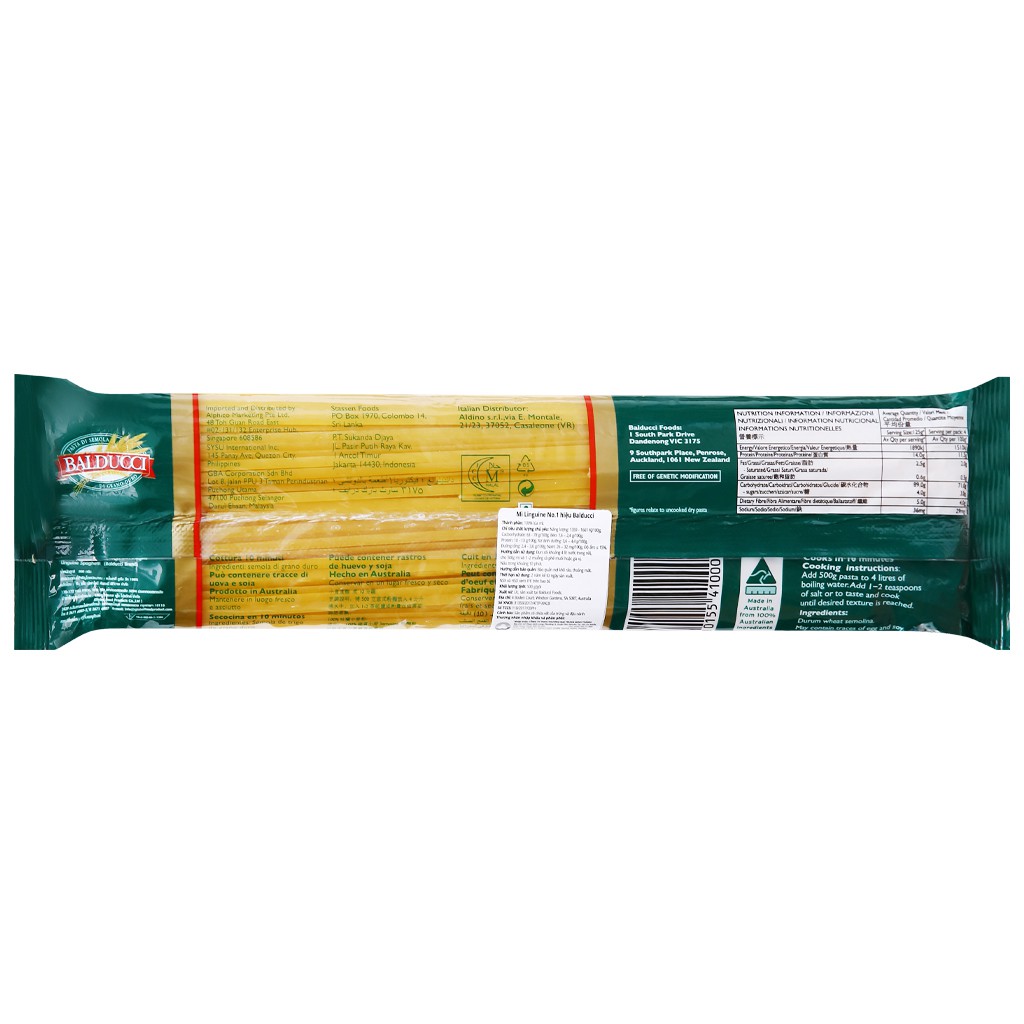 [HÀNG MỚI VỀ] Mì Linguine sợi dẹt số 1 Balducci gói 500g