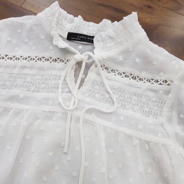 Áo voan hạt bông cột dây áo babydoll chất đẹp Junnie Closet