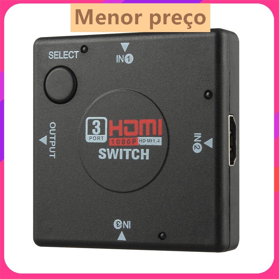 Video định nghĩa Bộ chuyển mạch mini 3 Cổng Bộ chuyển đổi HDMI cho HDTV PS3 1080P