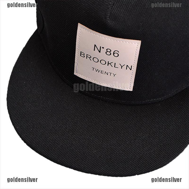 Mũ Lưỡi Trai Màu Trơn Thêu Chữ BROOKLYN Phong Cách Hip Hop Thời Trang Cho Nam Và Nữ
