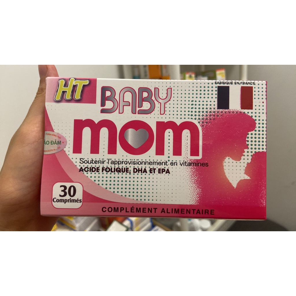 Bổ Bầu HT Baby Mom I Nhập khẩu chính hãng Pháp I Cung cấp đầy đủ dưỡng chất cho một thai kỳ khỏe mạnh.thuochieuqua