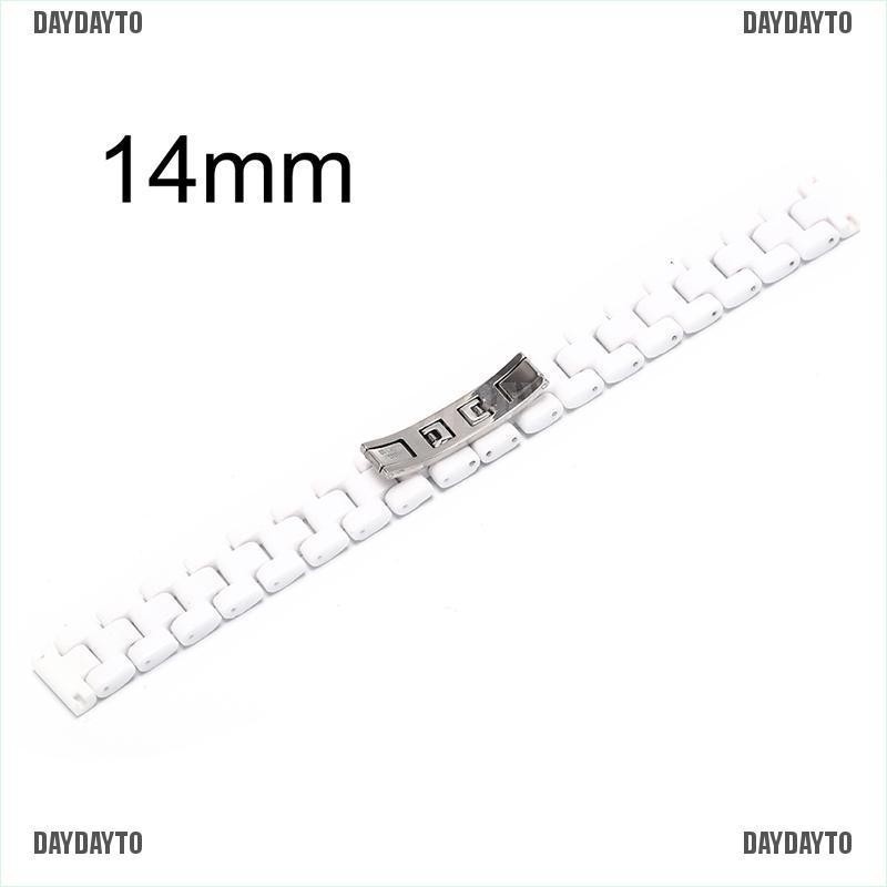 [DAYDAYTO] 1 pc White watch accessories ceramic watchband 14mm 16mm 18mm