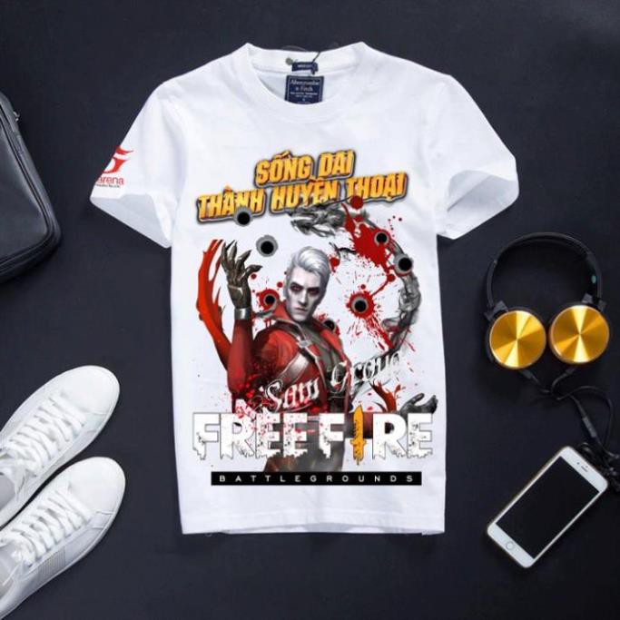 [Đủ Size]Áo Thun Free Fire Cực Đẹp Vải Cotton - Nam Tước Máu