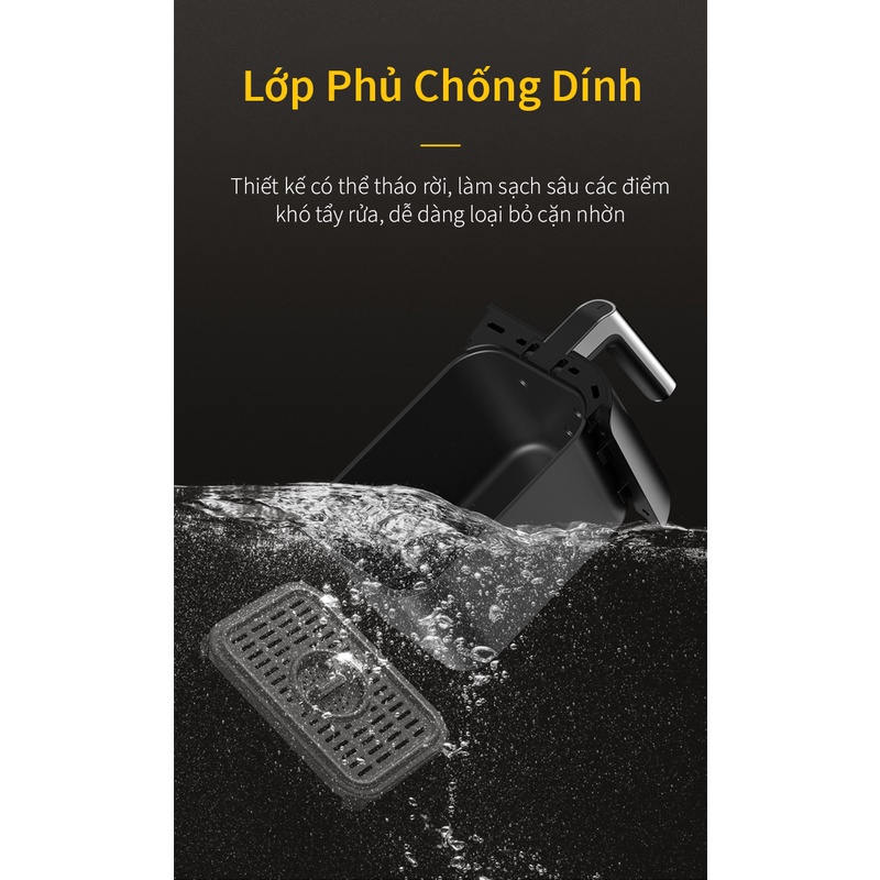 Nồi chiên không dầu STUKI-AF1001 Chính Hãng, 2 ngăn riêng biệt không át mùi, dung tích 10L, 6 chế độ nấu, BH 12 tháng