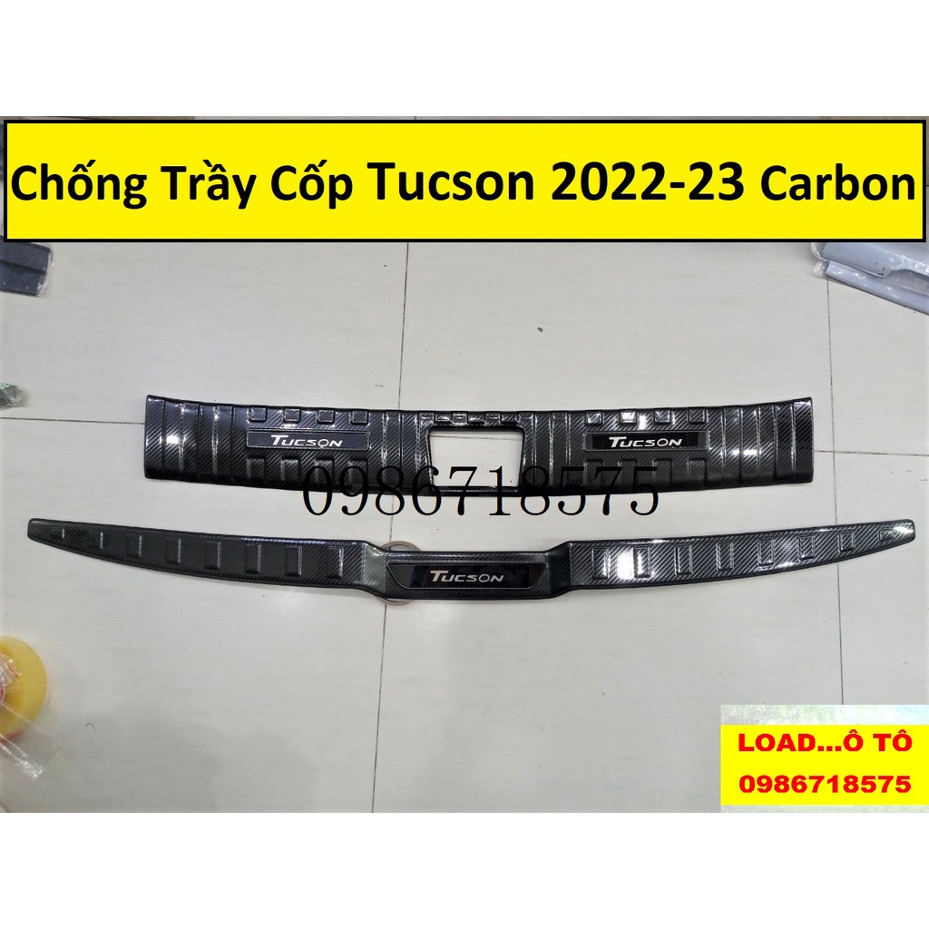 Chống Trầy Cốp Sau Xe Huyndai Tucson 2022-2023 Mẫu Carbon Cao Cấp