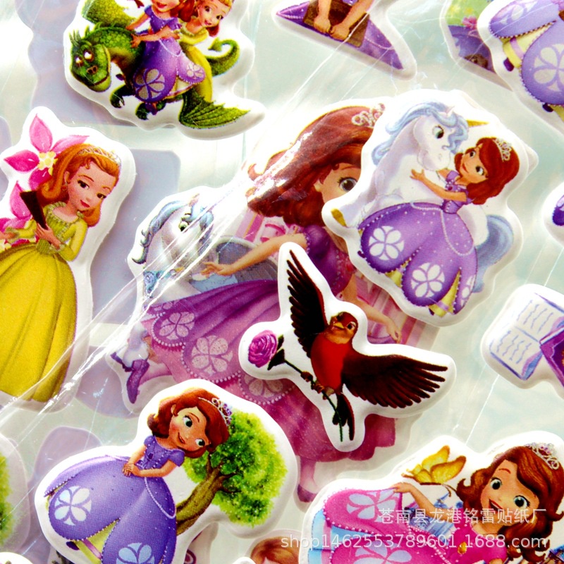Combo hình dán sticker 3d nổi cute chống nước chữ động vật siêu nhân công chúa dễ thương trang trí cho bé trai gái