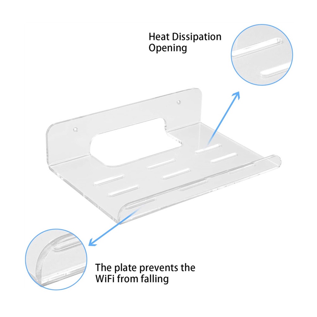 Giá Đỡ Bộ Định Tuyến WiFi Không Dây Bằng Acrylic Trong Suốt Đa Năng Cho Phòng Khách