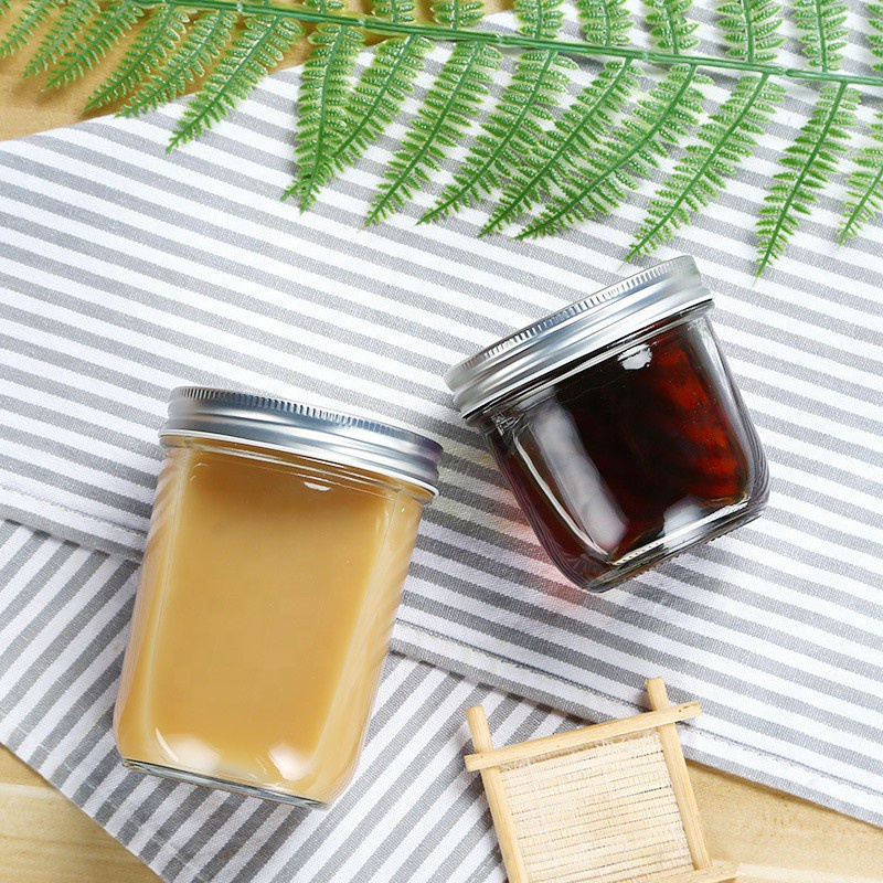 Hũ thủy tinh trơn nắp nhôm bạc JD