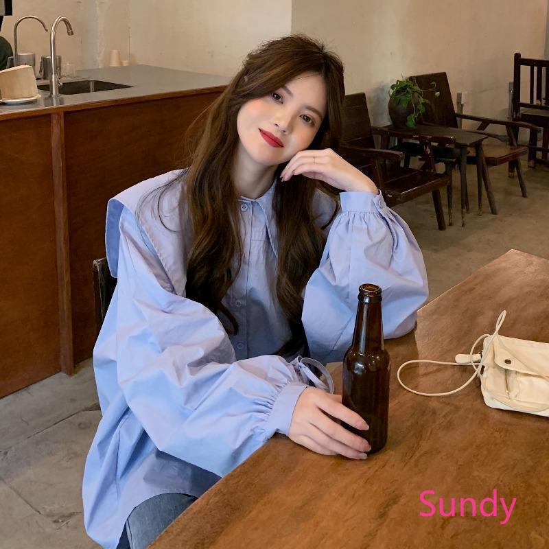 Áo sơ mi nữ tay dài size lớn phong cách Hàn Quốc thời trang