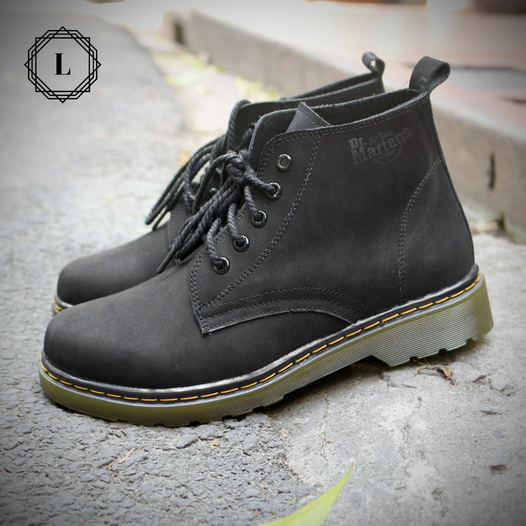 Giày Dr.68 Da nubuck màu đen (da bò nguyên tấm)