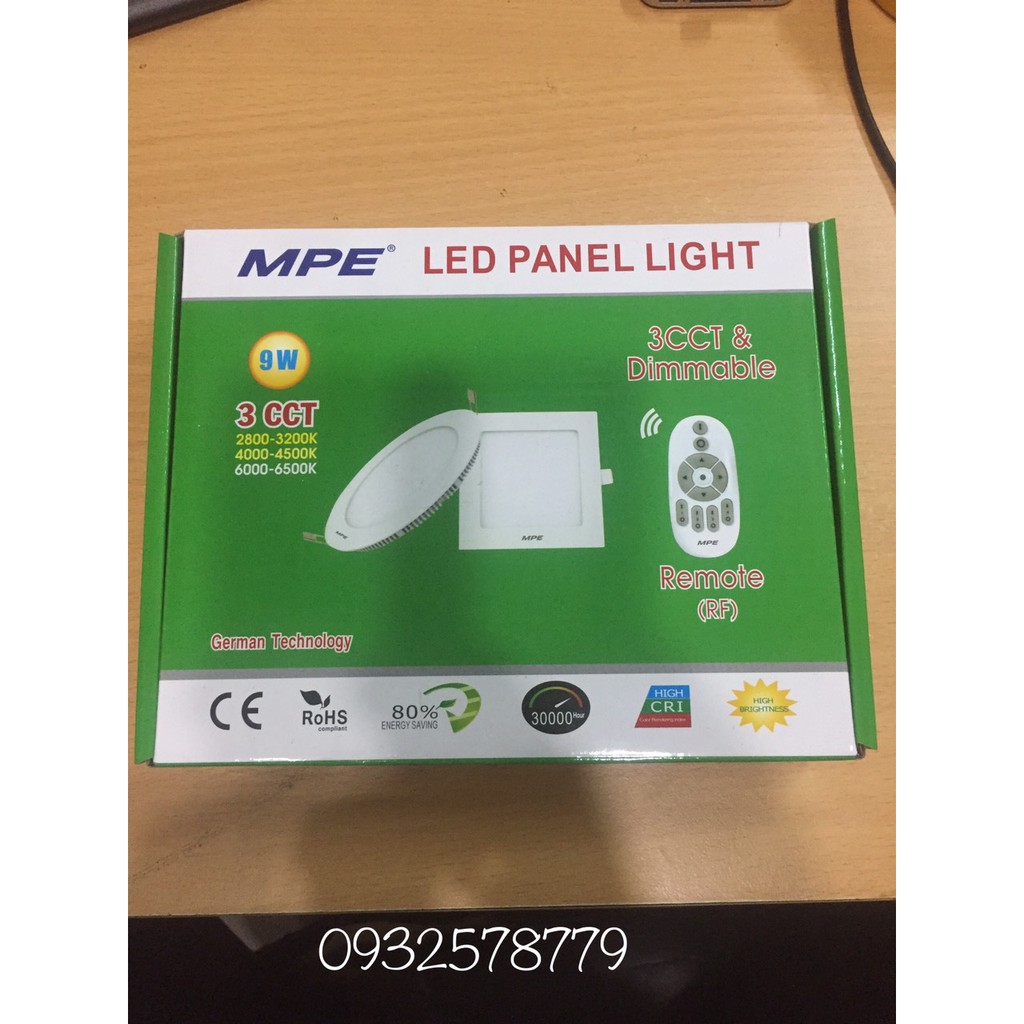 Đèn led âm trần 9w 3 màu MPE mã sp RPL-9/3C