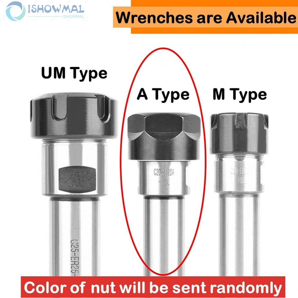 ⚡Hot Sale⚡C-8-10-12-16-20-25-mm ER-8-11-16-20-A Straight Shank Extension Mini Collet Chuck Brand New-ISHOW