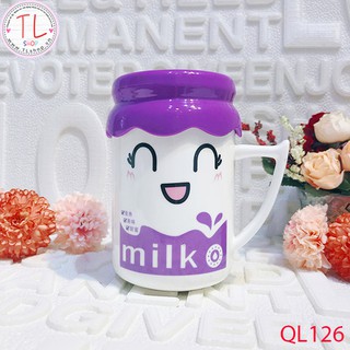 Ly sứ - Cốc sứ - Ly sứ hình mặt cười - hình mắt kính - hình gương mặt đáng yêu - Ly uống cà phê - Cốc uống cà phê
