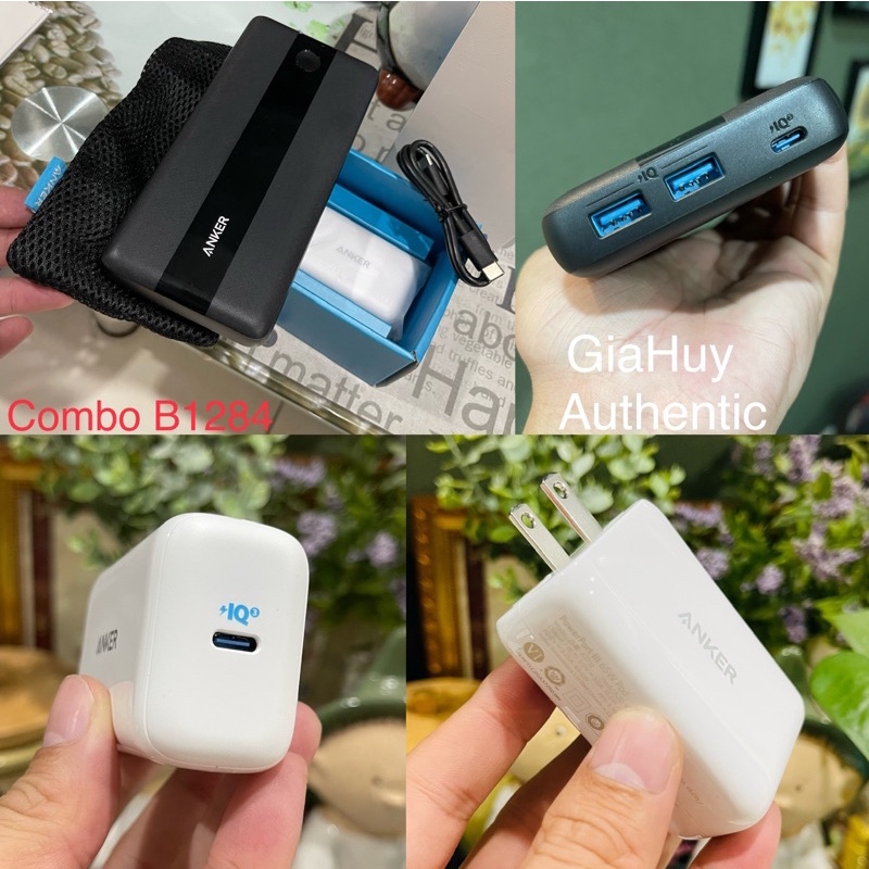 Combo B1284: Pin sạc dự phòng ANKER A1284 PowerCore III Elite 19200mAh PD 60W 1C-2A và Củ sạc ANKER A2712 PD/PPS 65W