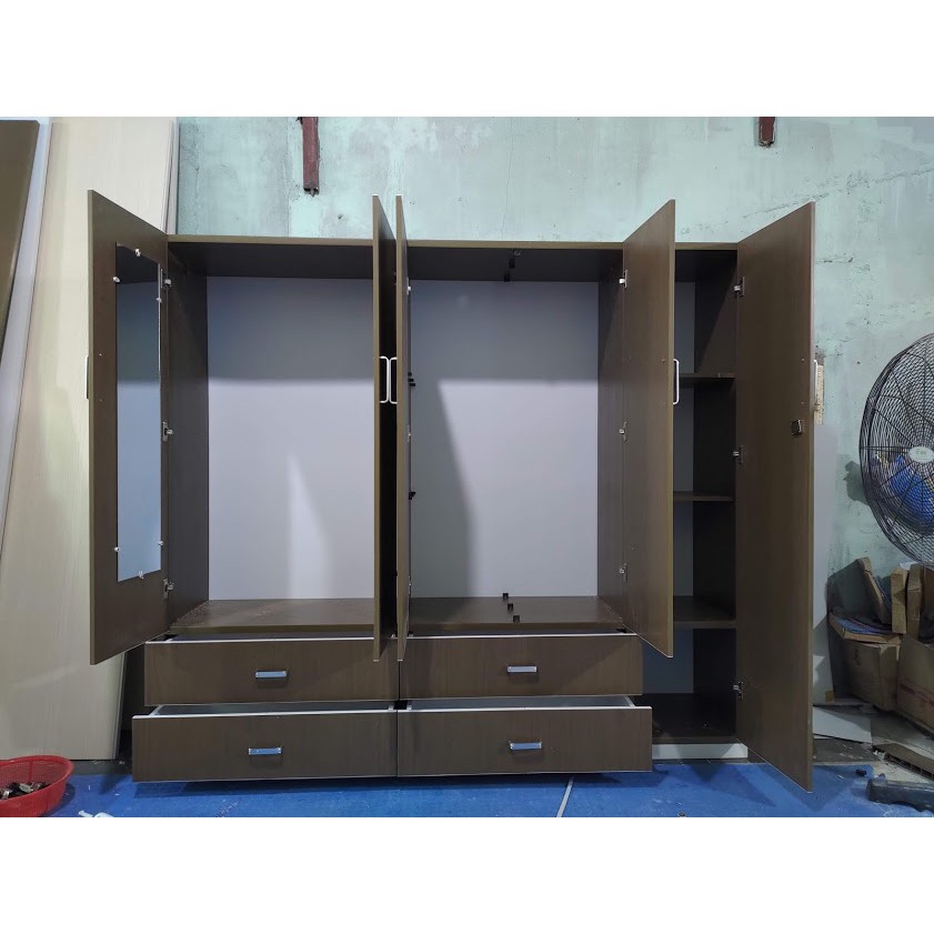 Tủ Nhựa Đài Loan 5 Cánh màu Gỗ Muồng 418 | BigBuy360 - bigbuy360.vn