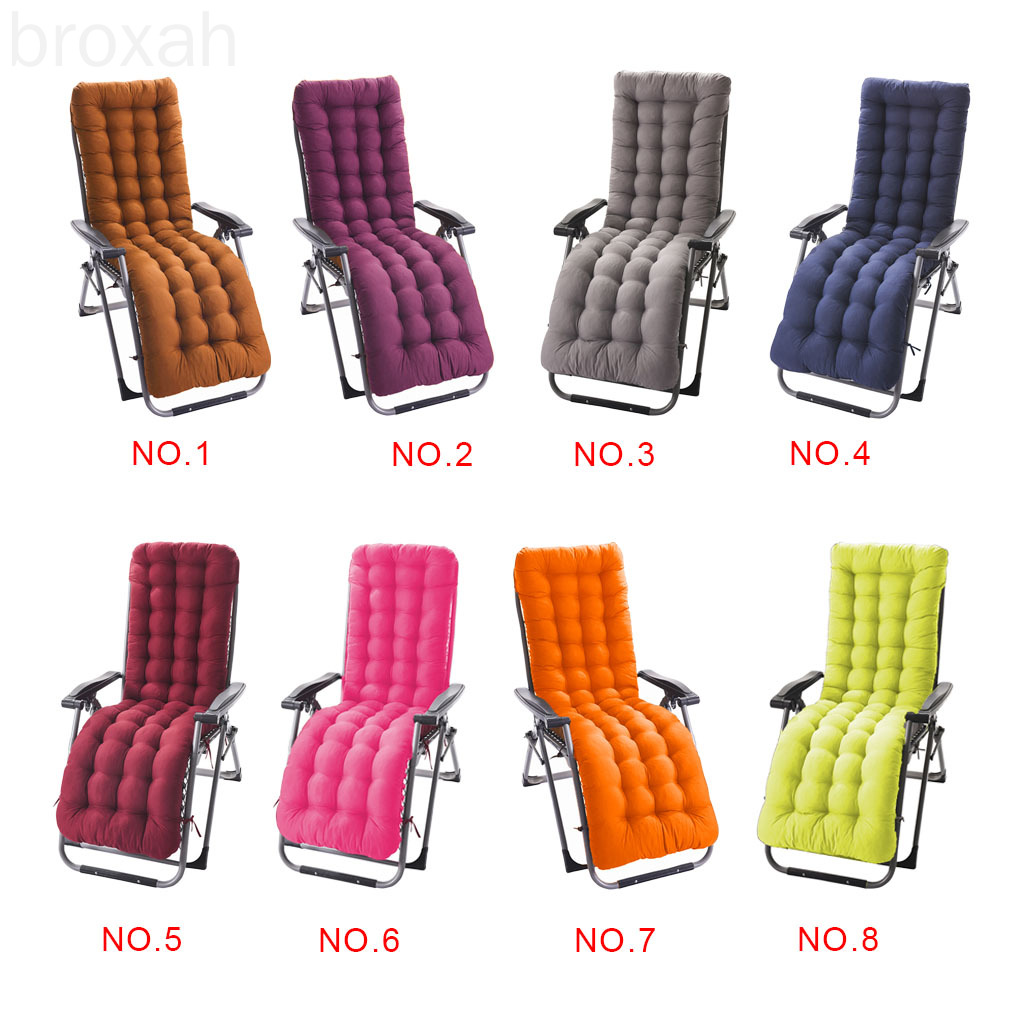 Recliner Cushion Indoor Outdoor Patio High Seat Back Chair Cushion Thick Padded Chaise Lounger Pads Mat broxah