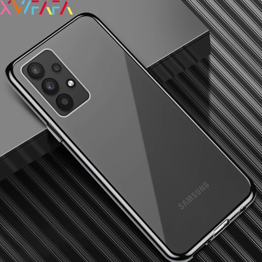 Ốp Điện Thoại TPU Dẻo Trong Suốt Siêu Mỏng Có Tấm Bảo Vệ Camera Cho Samsung A53 A52S A73 A13 M52 F42 5G