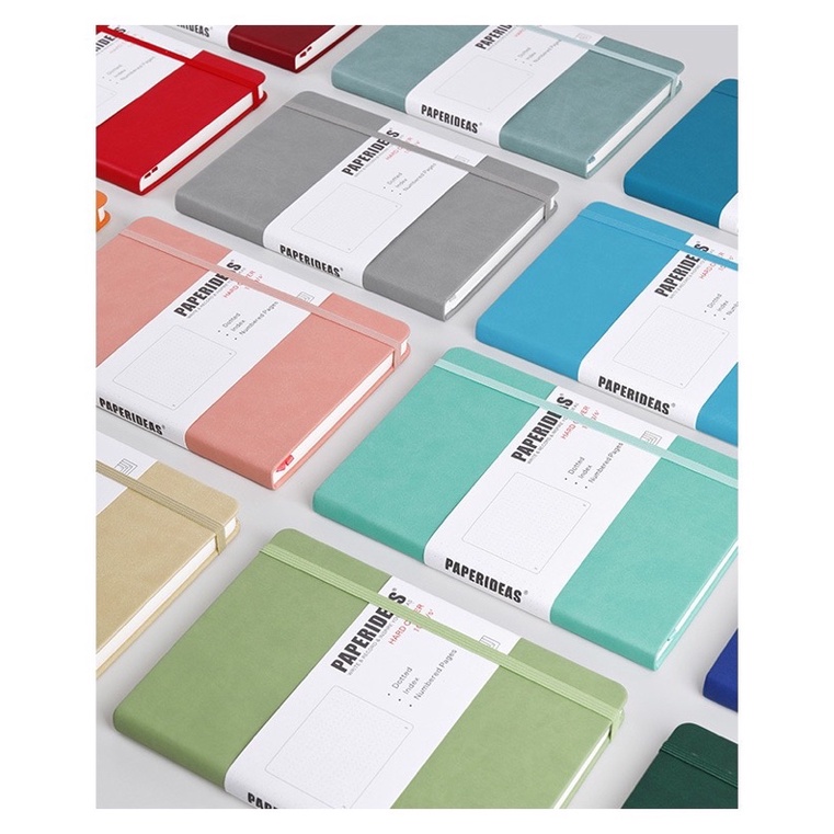 Sổ tay ghi chú bìa da Paperideas size A5 đủ màu sắc