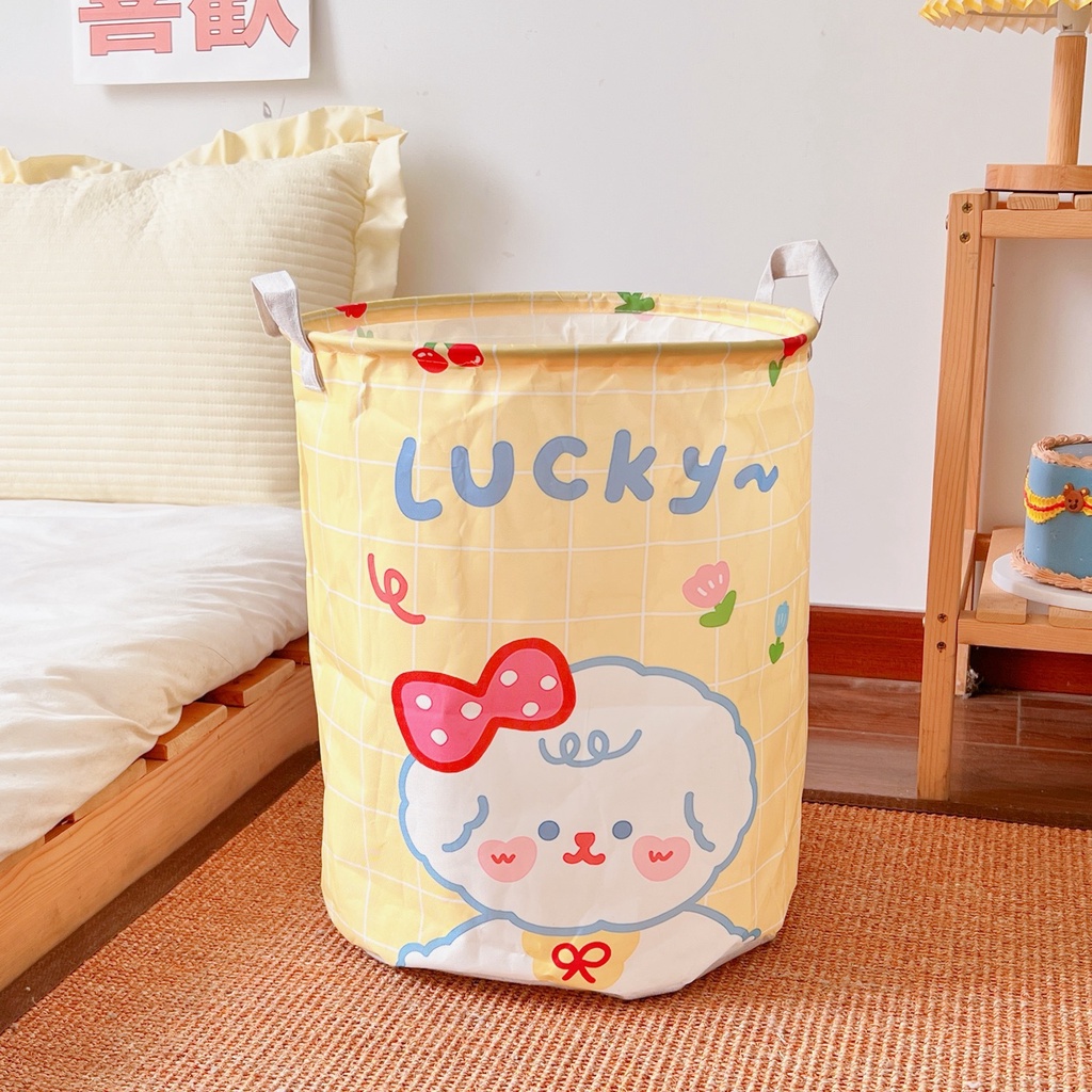 Giỏ đựng đồ bằng vải đa năng có thể gấp gọn chất liệu chống thấm có quai