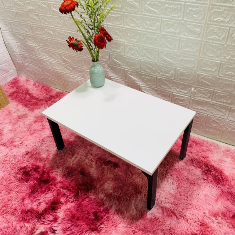 Bàn trà CHỮ NHẬT (R40xD60xC30cm) mặt gỗ MDF TRẮNG nhập khẩu cao cấp siêu đẹp