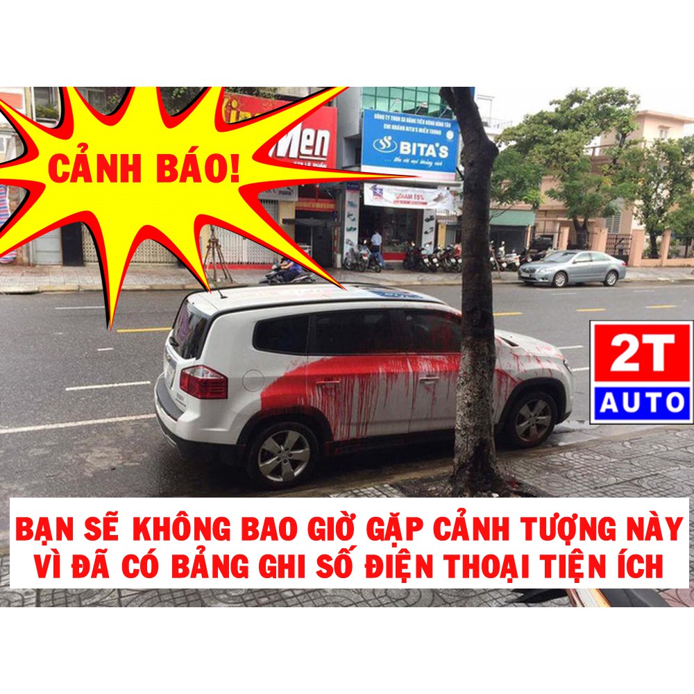 Bảng  ghi số điện thoại ô tô xe hơi khi dừng đỗ xe ánh kim sang trọng:   SKU:130-1