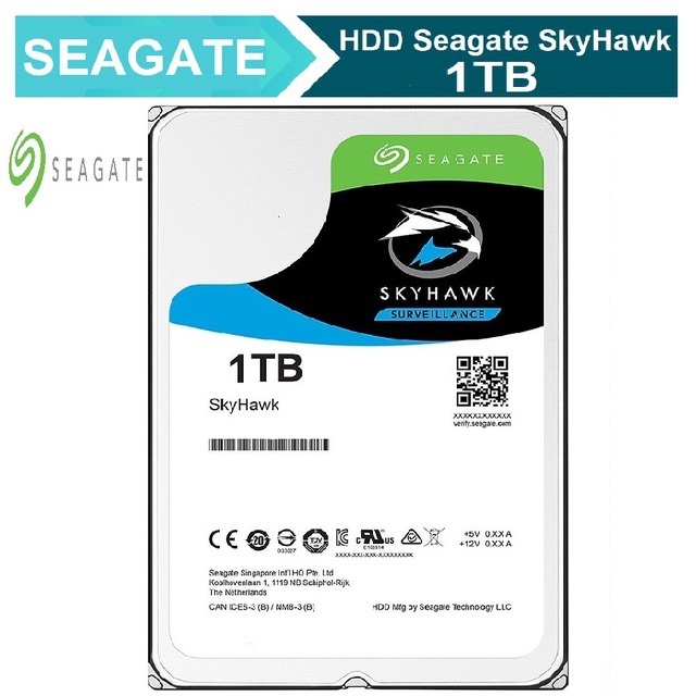 Ổ Cứng HDD Seagate SkyHawk 1TB 3.5" SATA 5900RPM ST1000VX005 - Hàng Chính Hãng