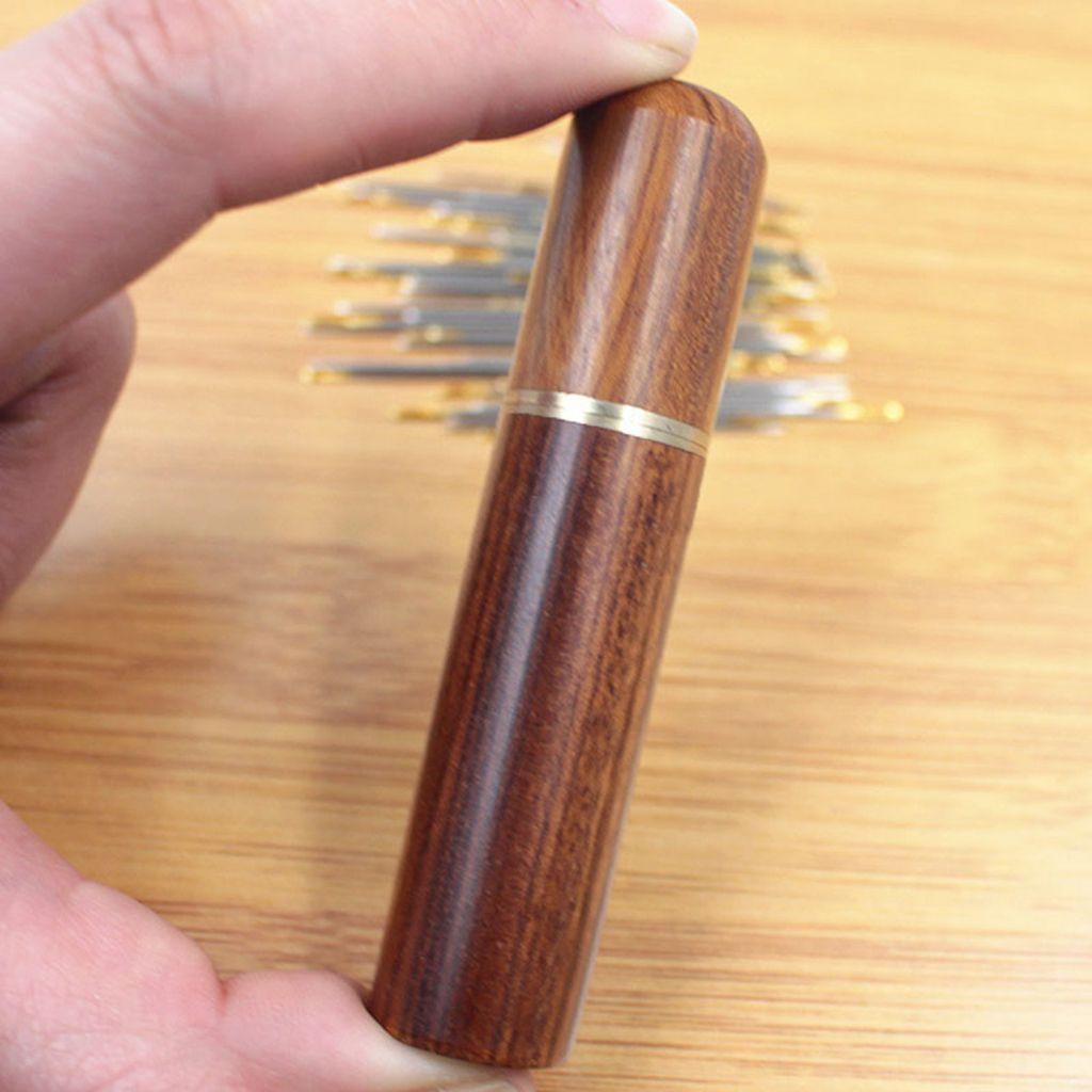 YIYU Hộp Đựng Kim May Vá 1 Món Màu Nâu / Đen Tiện Dụng DIY