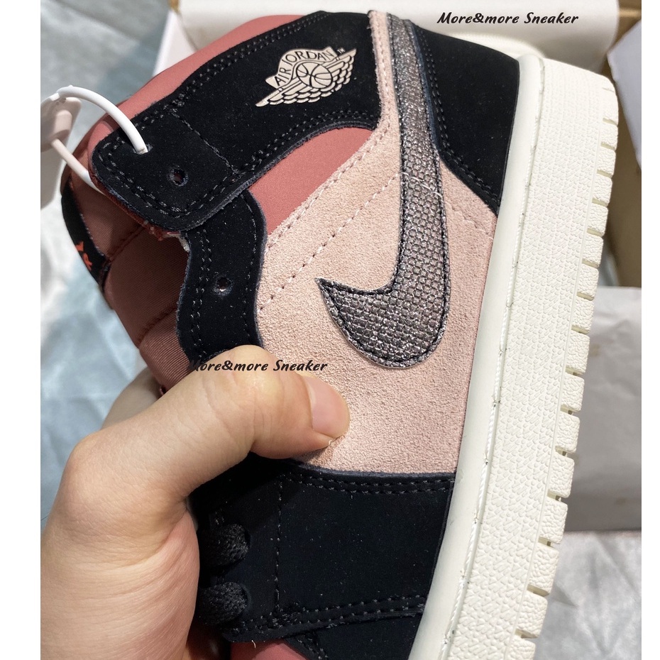 [More&More] Giày Sneaker Cổ Cao Jordan 1 Mid SE Dusty Pink đỏ mận cực phong cách X OG MSZ3545