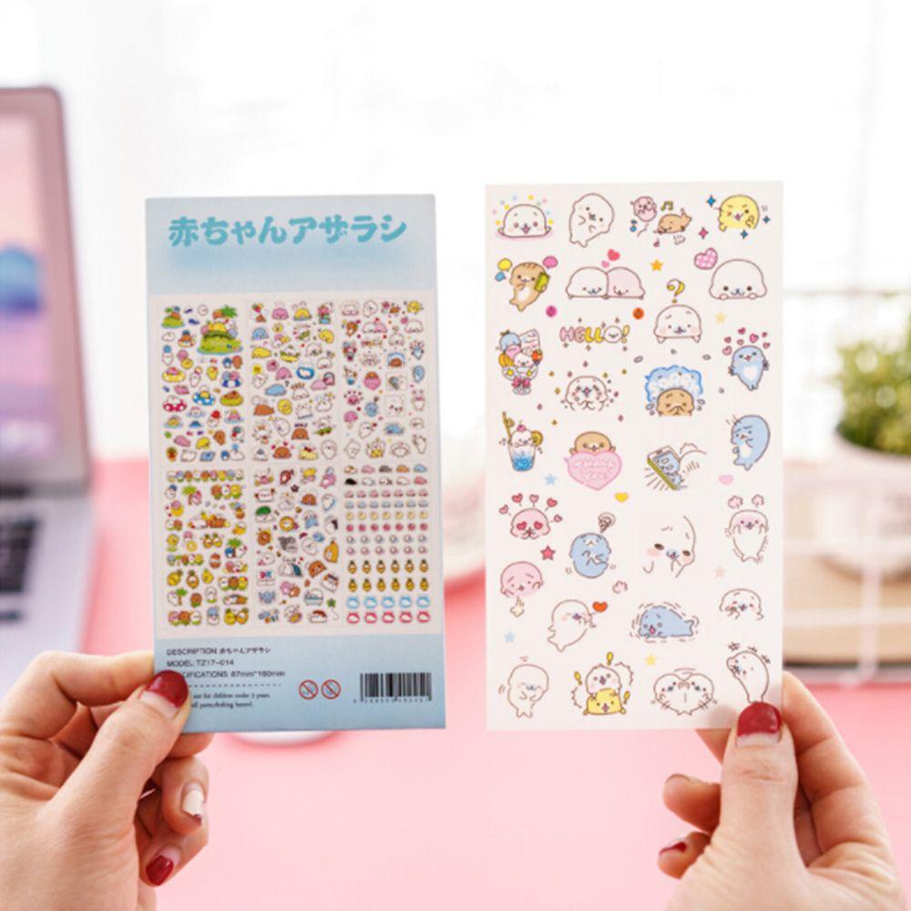 Set 6 Sticker Dán Trang Trí Hình Động Vật Phong Cách Nhật Bản