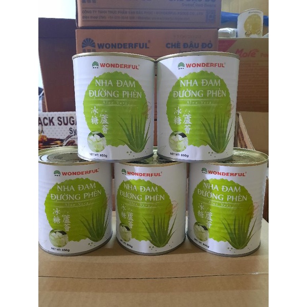 Nha đam đường phèn Wonderful lon 850g