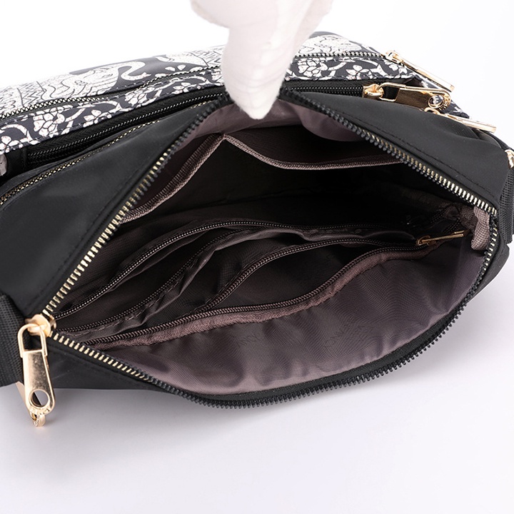 Túi đeo vai, đeo chéo họa tiết nữ 7 ngăn chống thấm nước cao cấp size 29cm TUI-109