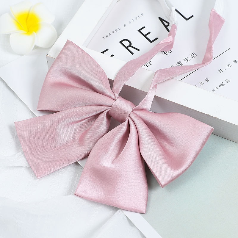 Nơ Cài Cổ Áo Màu Trơn Phong Cách Nhật Bản