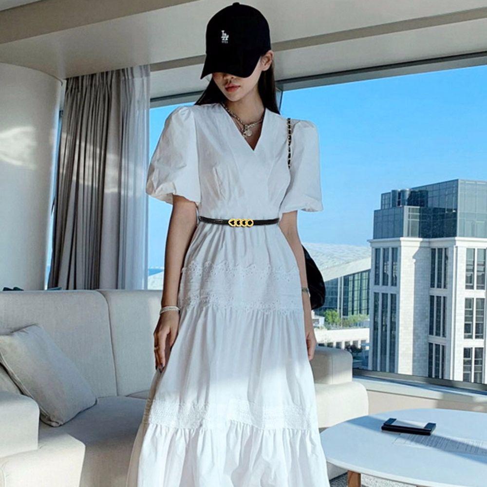 MOCHO Thắt Lưng Da PU Khóa Kim Loại Phong Cách Cổ Điển Cho Nam Và Nữ