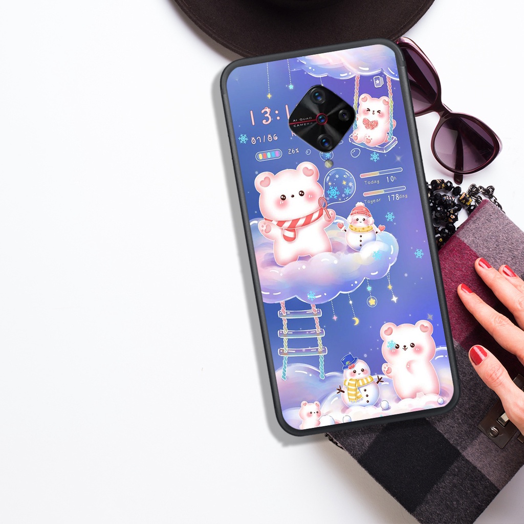 ỐP LƯNG VIVO S1 - S1 PRO , IN HÌNH GẤU NÂU CHOCOLATE ĐÁNG YÊU.