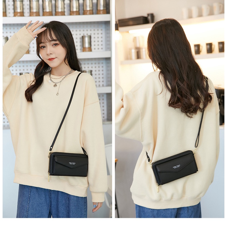 Túi Đeo Chéo Mini Đựng Điện Thoại Đa Năng Trong Suốt Chống Trộm Cảm Ứng RFID Thời Trang Cho Nữ