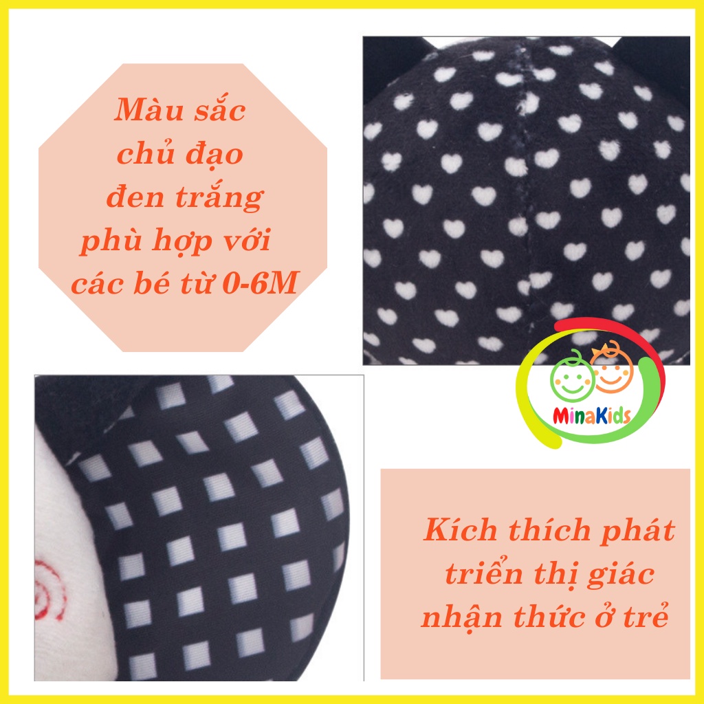 Thú Bông Cầm Tay Cho Trẻ Sơ Sinh Xúc Xắc Bông Đồ Chơi Chút Chít Lục Lạc Tập Cầm Nắm Cho Bé TCT17