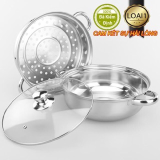 Nồi hấp 2 tầng inoxx cực đẹp