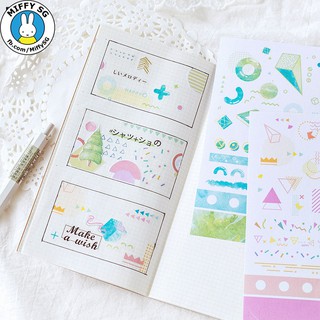 [MOCARD] Bộ sticker xáo trộn chủ đề MÀU CƠ BẢN trang trí bulletjournal/ planner