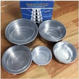 Bộ thố lạnh inox 5 món [ BÁT INOX 5 MÓN ]