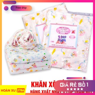 Khăn tắm xô 6 lớp in hình xuất Nhật