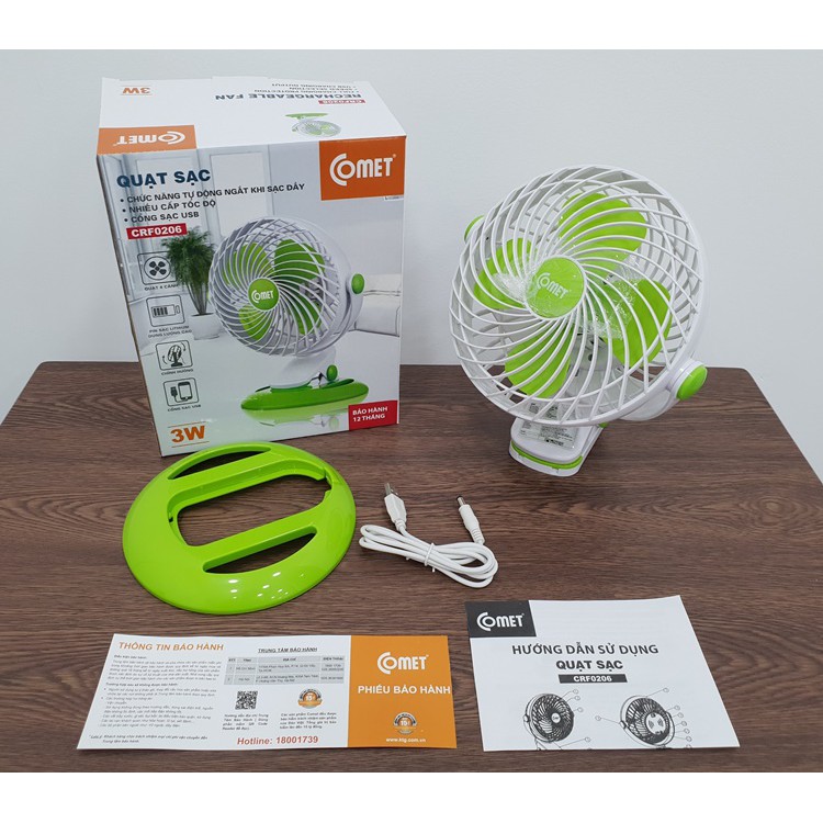 Quạt sạc mini đa năng Comet CRF0206 | BigBuy360 - bigbuy360.vn