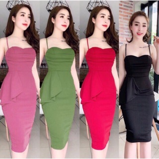 Đầm body 2s dự tiệc kèm mút sang chảnh
