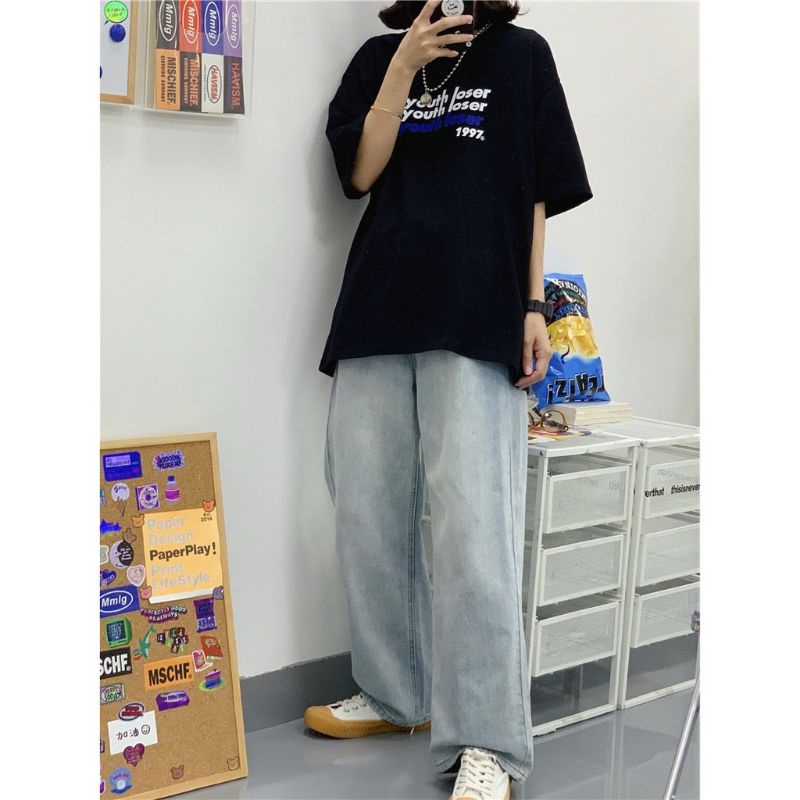 Áo thun ❤có size❤ tay lỡ unisex Youth loser