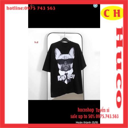 [MÃ HUCOPA011 GIẢM 5k từ 299k] ÁO THUN HÈ ÁO PHÔNG FORM RỘNG TAY LỠ chú chó baby chất cotton nam nữ unisex mặc đôi nhóm