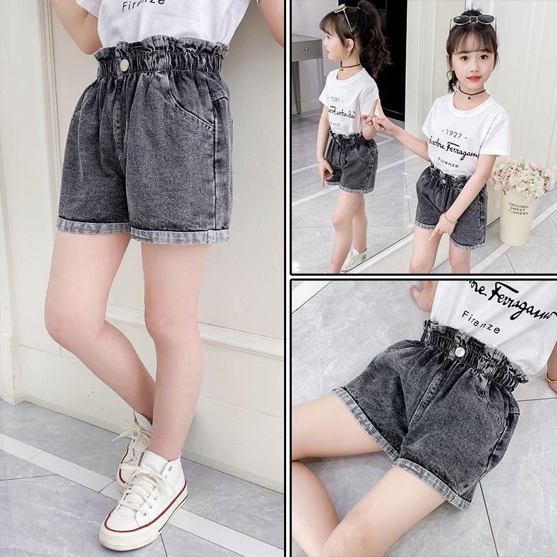 Quần short denim thời trang cho bé gái, quần short bò xinh xắn cho bé gái